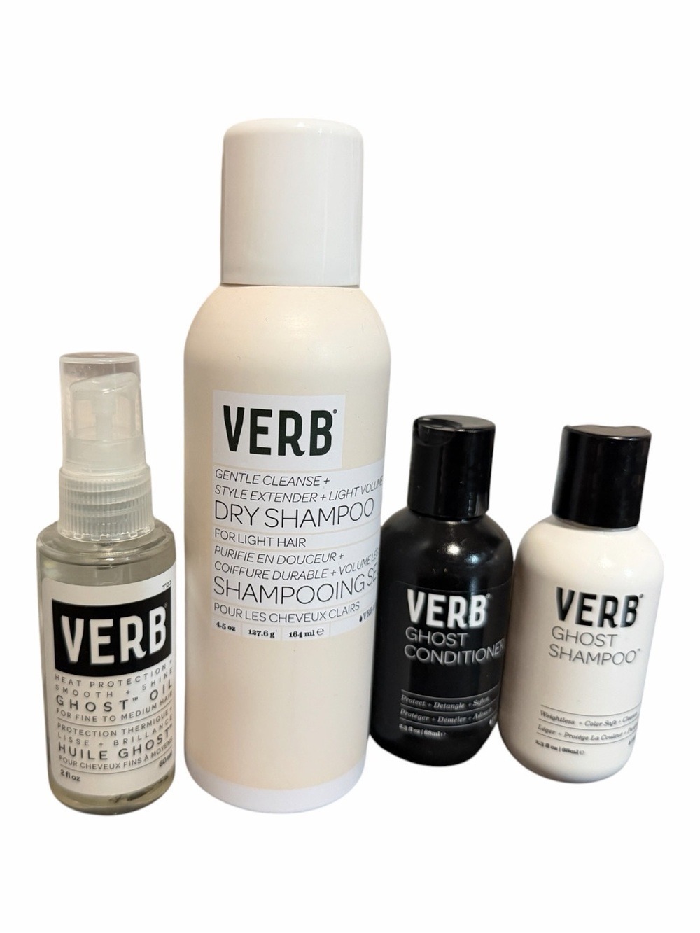 Verb Hair Set : Ghost Oil, Shampoo & Conditioner, Dry Shampoo.